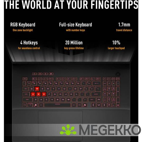 Grote foto asus tuf gaming a18 fa808um s8069w 18 amd ryzen 7 rtx 5060 computers en software overige computers en software