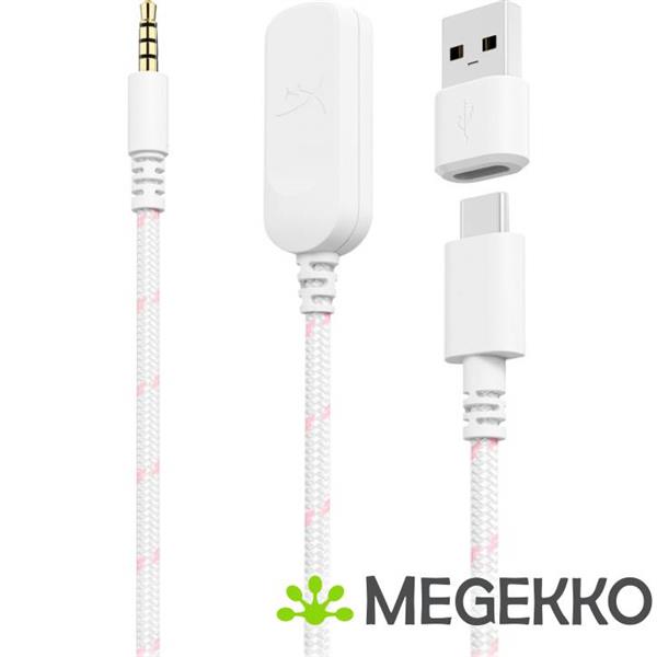 Grote foto hyperx cloud iii bedrade gaming headset in wit roze audio tv en foto koptelefoons