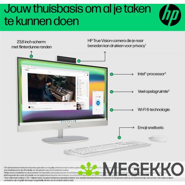Grote foto hp 24 cr0057nd 24 core i5 all in one pc computers en software overige computers en software