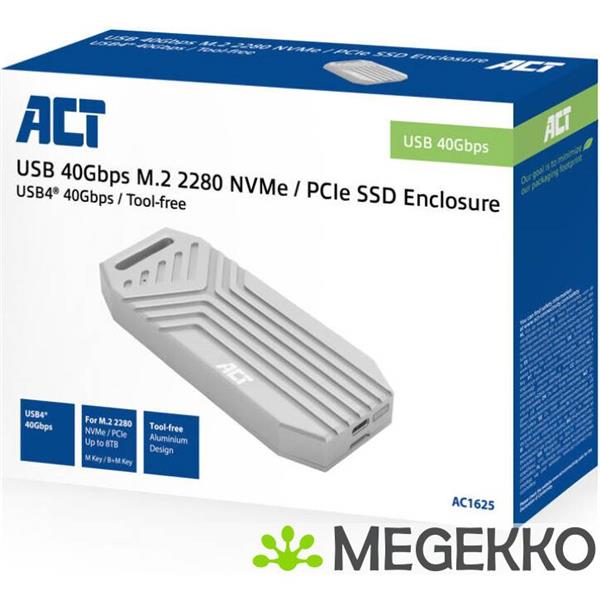 Grote foto act usb 40gbps m.2 2280 nvme pcie ssd behuizing. tool free computers en software behuizingen en kasten