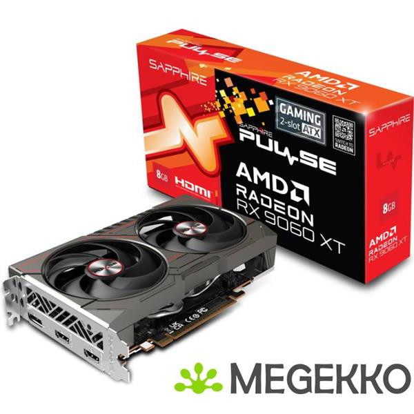 Grote foto sapphire pulse radeon rx 9060 xt amd 8 gb gddr6 computers en software videokaarten