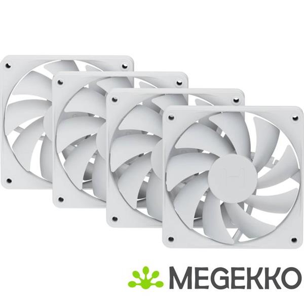 Grote foto hyte fa12 120mm pwm fan 4 pack snow white computers en software overige computers en software