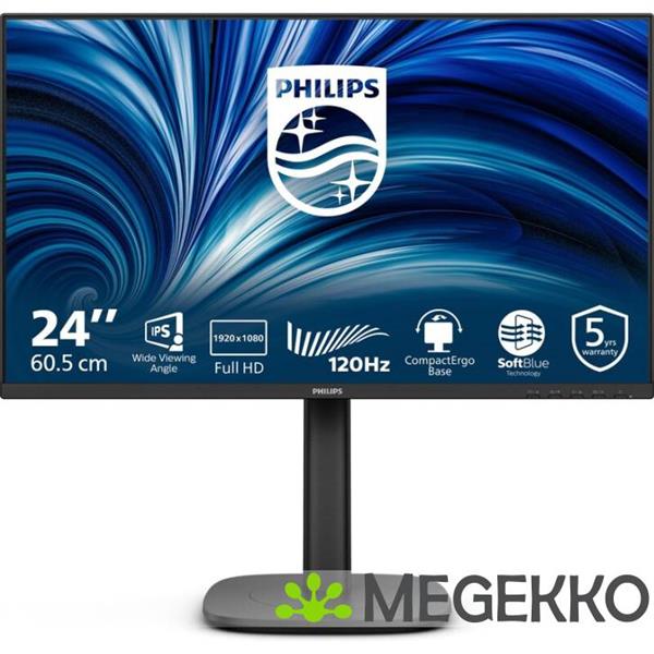 Grote foto philips 3000 series 24b2n3200j 00 24 full hd 120hz ips monitor computers en software overige computers en software
