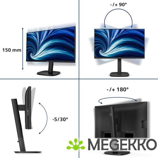 Grote foto philips 3000 series 24b2n3200j 00 24 full hd 120hz ips monitor computers en software overige computers en software