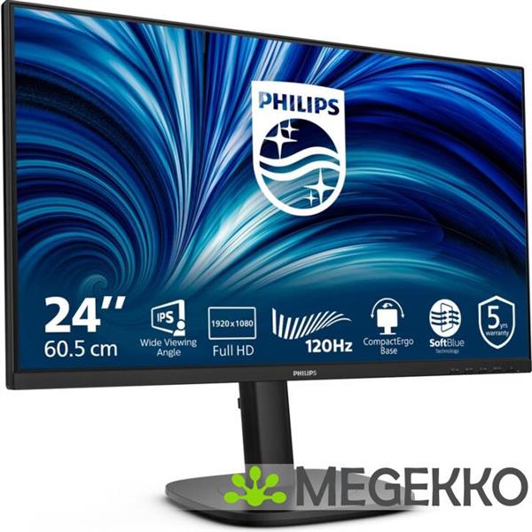 Grote foto philips 3000 series 24b2n3200j 00 24 full hd 120hz ips monitor computers en software overige computers en software