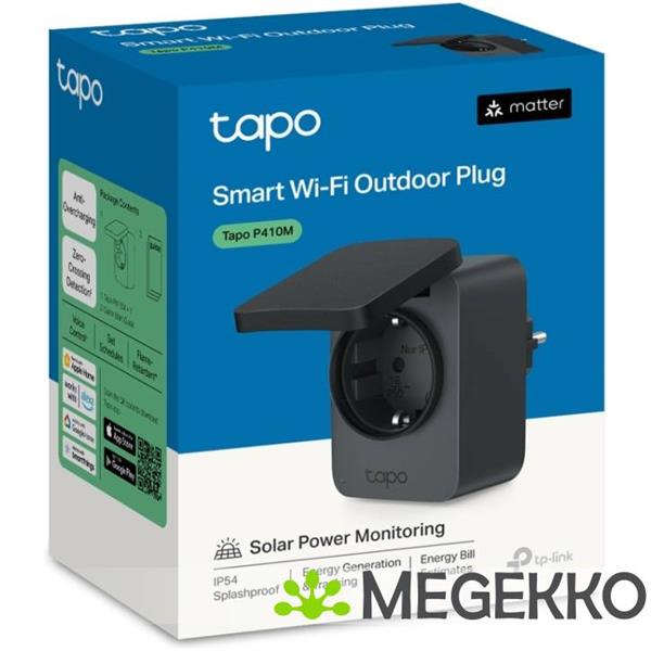 Grote foto tp link tapo p410m outdoor smart plug zwart computers en software overige computers en software