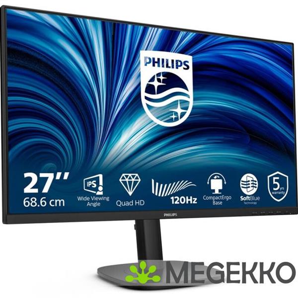 Grote foto philips 27b2n3500j 00 27 quad hd 120hz ips monitor computers en software overige computers en software