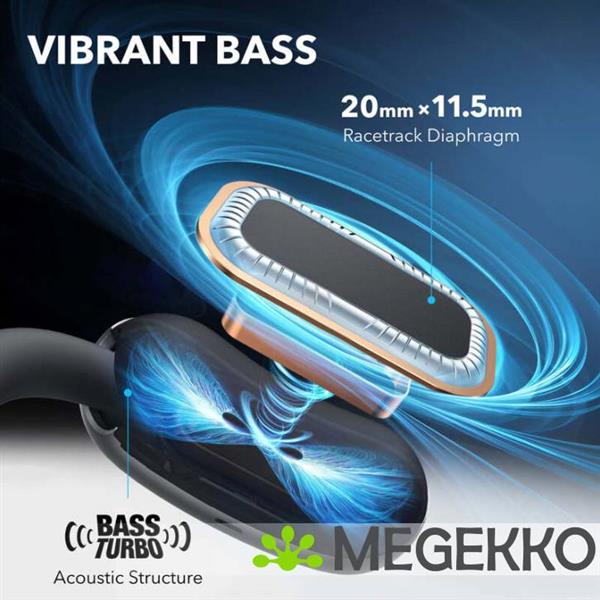 Grote foto anker soundcore aerofit 2 open ear draadloos zwart audio tv en foto koptelefoons