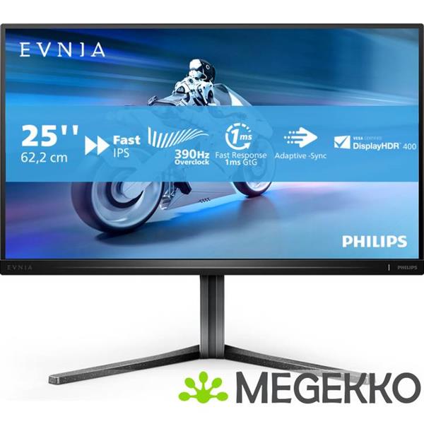 Grote foto philips evnia 5000 25m2n5200u 00 24.5 full hd 240hz 390hz ips monitor computers en software overige computers en software