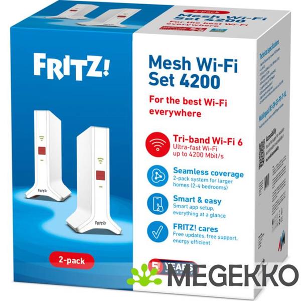 Grote foto fritz mesh set 4200 2 pack edition router computers en software netwerkkaarten routers en switches