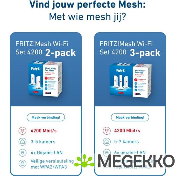 Grote foto fritz mesh set 4200 2 pack edition router computers en software netwerkkaarten routers en switches
