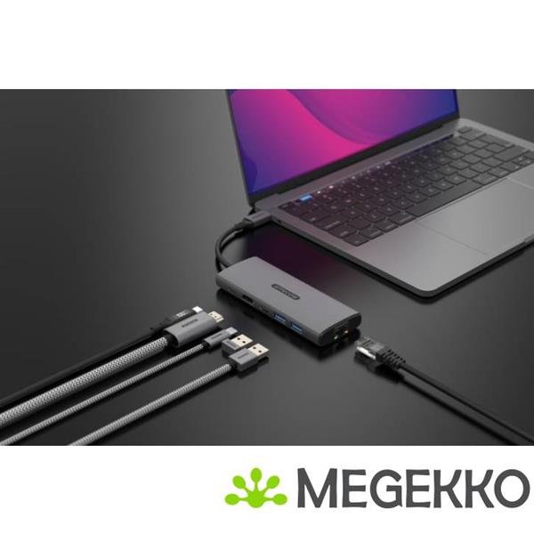 Grote foto sitecom 6 in 1 usb c power delivery gen2 multiport adapter computers en software overige computers en software