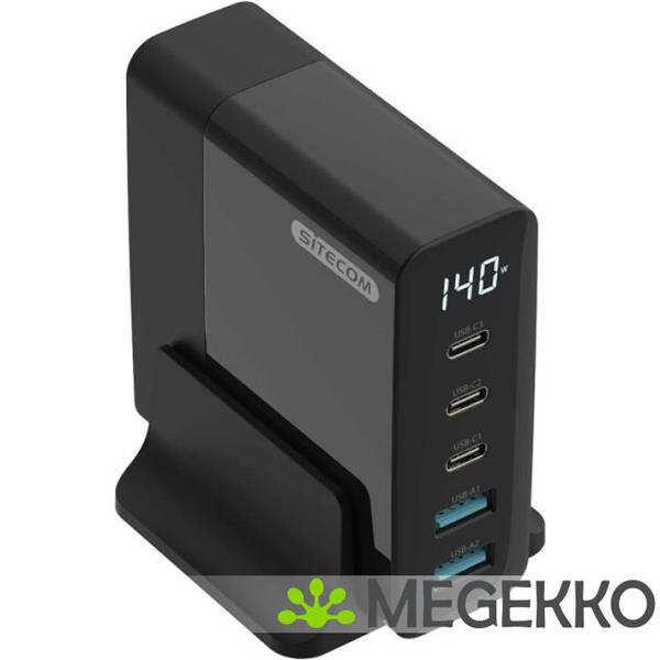 Grote foto sitecom 140w power delivery desktop charger with led display computers en software overige