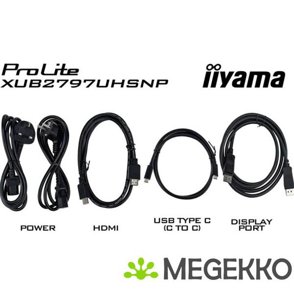 Grote foto iiyama prolite xub2797uhsnp b1 27 4k ultra hd kvm ips monitor computers en software overige computers en software