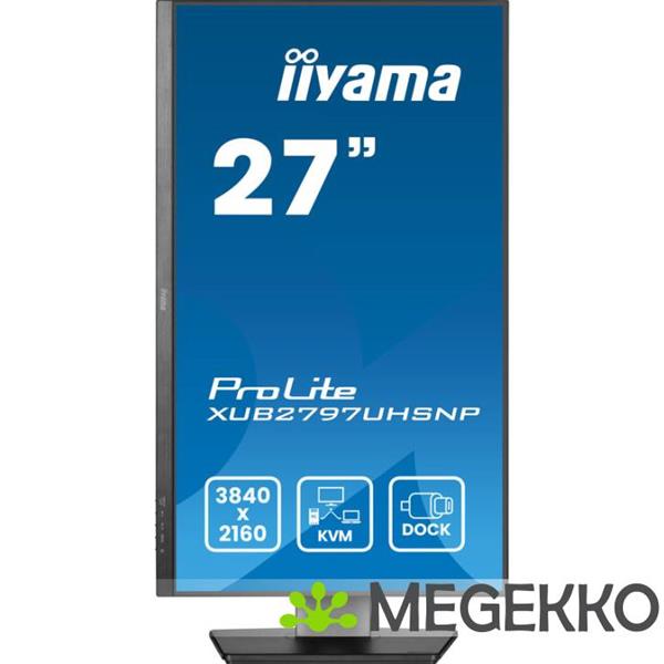 Grote foto iiyama prolite xub2797uhsnp b1 27 4k ultra hd kvm ips monitor computers en software overige computers en software
