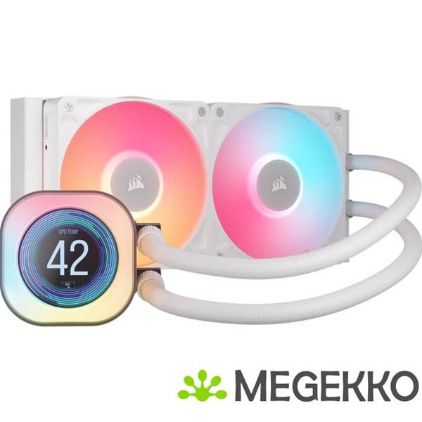 Grote foto corsair icue link titan 240 rx lcd white computers en software overige computers en software