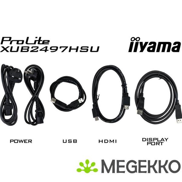 Grote foto iiyama prolite xub2497hsu b2 24 full hd ips monitor computers en software overige computers en software