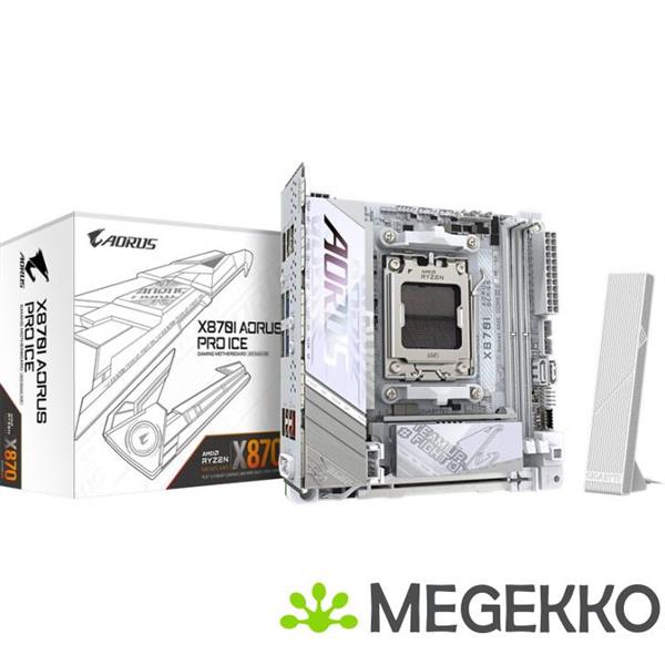 Grote foto gigabyte x870i aorus pro ice computers en software moederborden