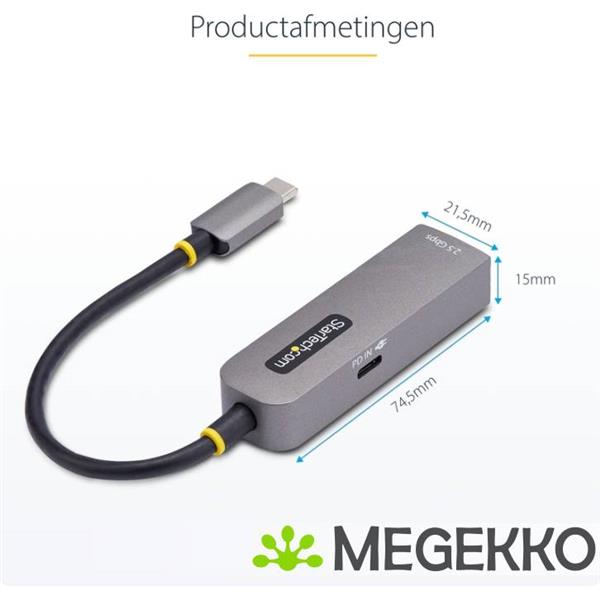 Grote foto startech.com 2.5gbe usb c naar ethernet adapter 100w pd pass through nbase t nic usb 3.0 type c 2 computers en software netwerkkaarten routers en switches
