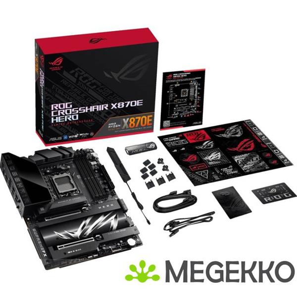 Grote foto asus rog crosshair x870e hero computers en software moederborden