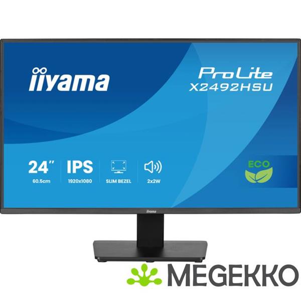 Grote foto iiyama prolite x2492hsu b1 24full hd ips monitor computers en software overige computers en software