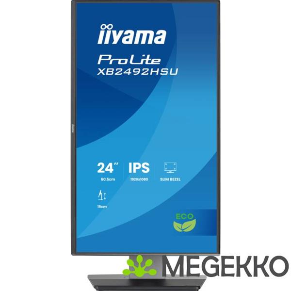 Grote foto iiyama prolite xb2492hsu b1 24 full hd ips monitor computers en software overige computers en software