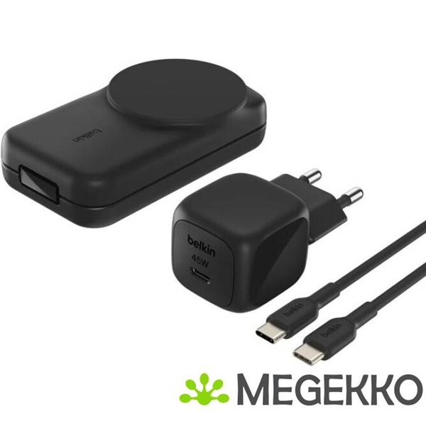 Grote foto belkin ultracharge 25w qi2 3in1 magnetic charger eu black square binnen audio tv en foto algemeen