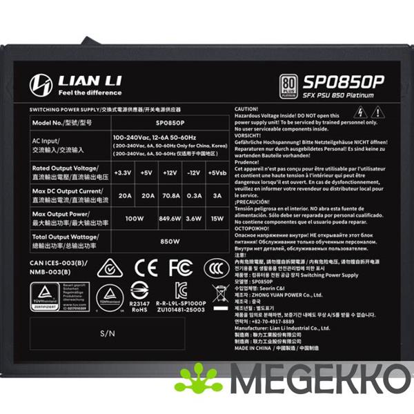 Grote foto lian li sp platinum 850w black computers en software overige