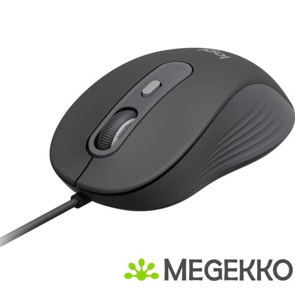 Grote foto logitech signature wired m520 for business muis kantoor ambidextrous usb type c optisch 4000 dpi computers en software overige computers en software
