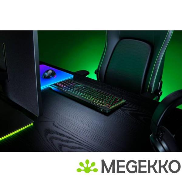 Grote foto razer blackwidow v4 low profile hyperspeed green clicky toetsenbord computers en software toetsenborden