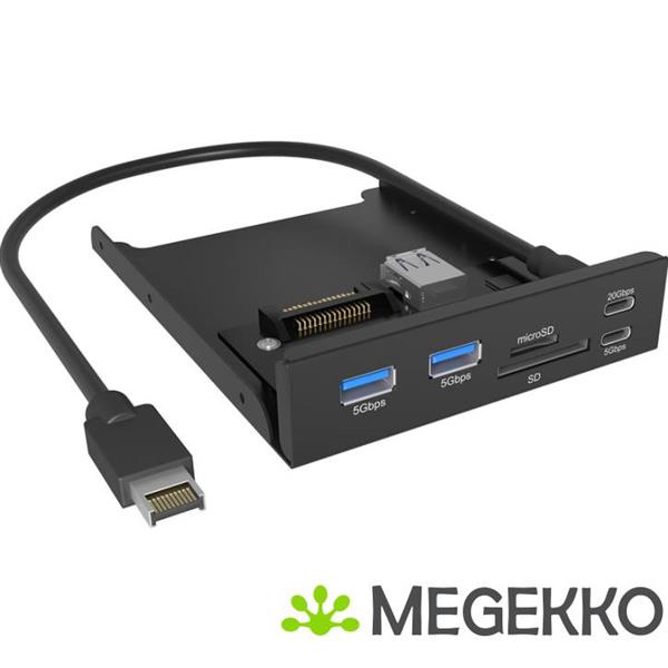 Grote foto icy box ib hub1419 i3 8 89 cm 3.5 zwart computers en software overige computers en software