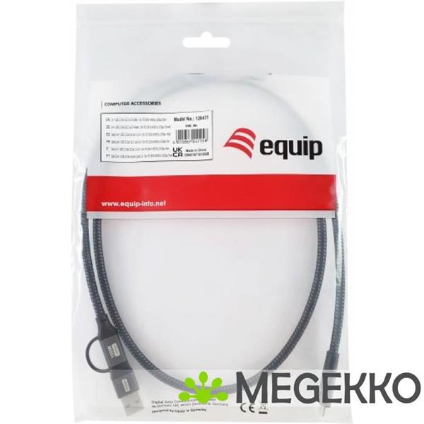 Grote foto equip 128431 2 in 1 usb 3.2 gen 2x2 20gbps 100w usb type c usb type c a 1m computers en software overige computers en software
