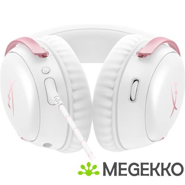 Grote foto hyperx cloud iii bedrade gaming headset in wit roze audio tv en foto koptelefoons