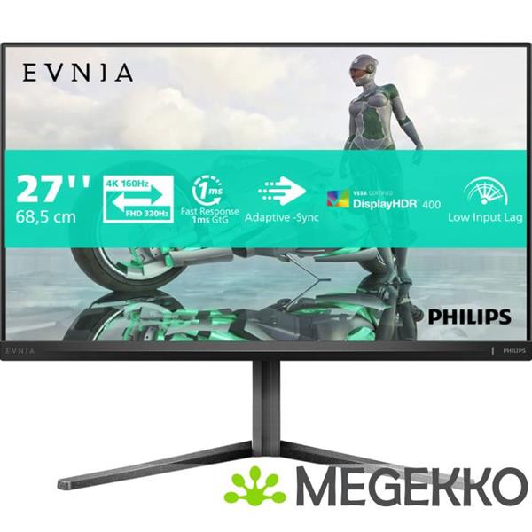 Grote foto philips evnia 3000 27m2n3800a 00 dual mode 4k fhd 160hz 320hz computers en software overige computers en software