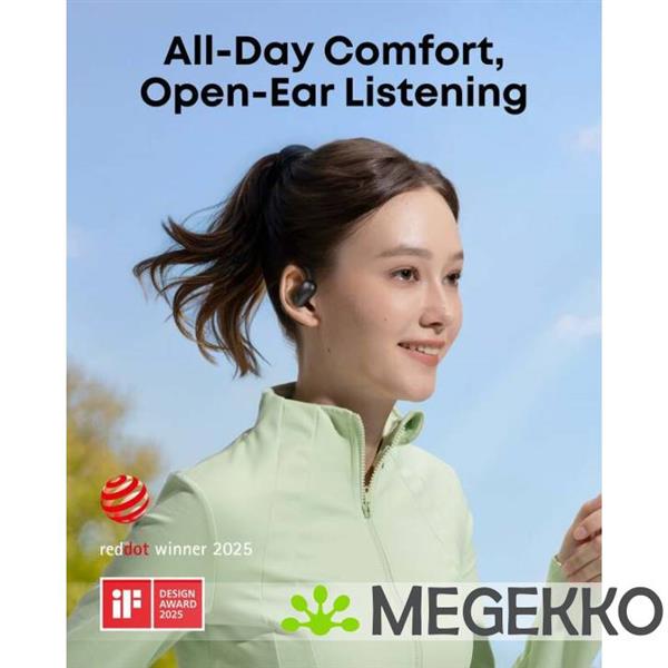 Grote foto anker soundcore aerofit 2 open ear draadloos zwart audio tv en foto koptelefoons