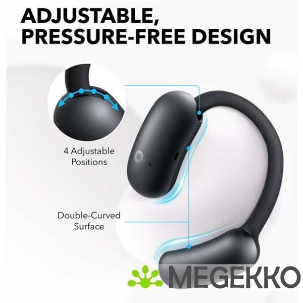 Grote foto anker soundcore aerofit 2 open ear draadloos zwart audio tv en foto koptelefoons