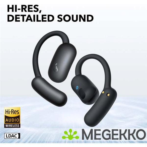 Grote foto anker soundcore aerofit 2 open ear draadloos zwart audio tv en foto koptelefoons