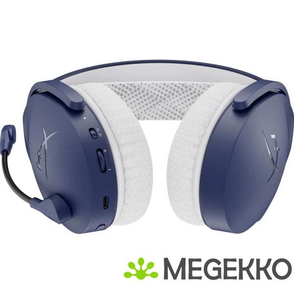 Grote foto hyperx cloud jet draadloze headset in blauw audio tv en foto koptelefoons