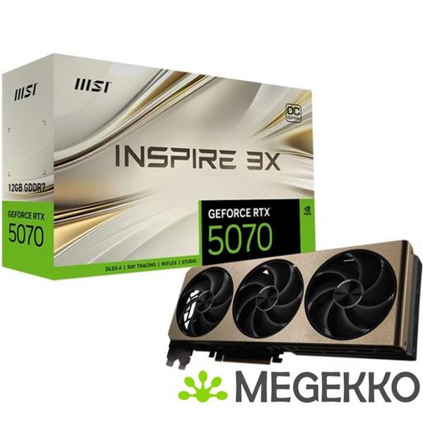 Grote foto msi geforce rtx 5070 12g inspire 3x oc computers en software videokaarten