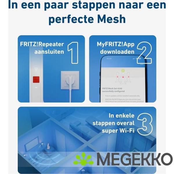 Grote foto fritz mesh set 4200 2 pack edition router computers en software netwerkkaarten routers en switches