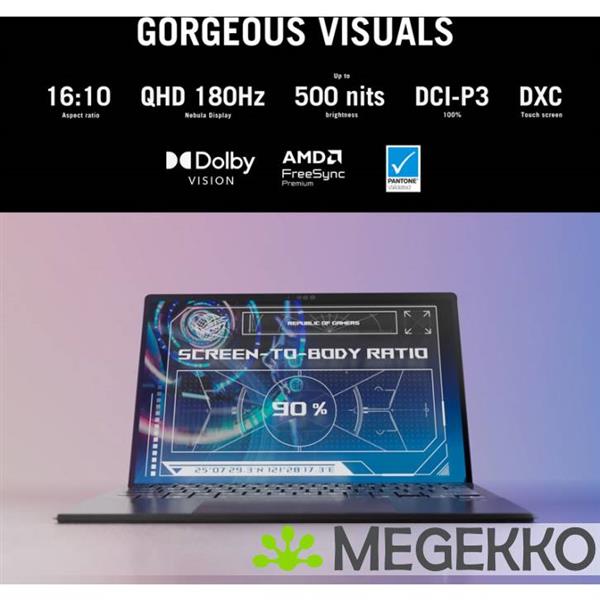 Grote foto asus rog flow z13 gz302ea ru004w 13.4 amd ryzen al max 395 hybride 2 in 1 computers en software overige computers en software