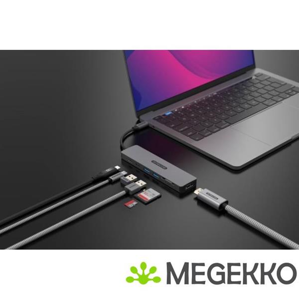 Grote foto sitecom 7 in 1 usb c power delivery multiport adapter 2x usb a 1x usb c computers en software overige computers en software
