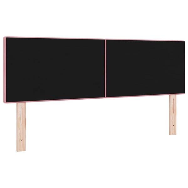 Grote foto vidaxl hoofdbord met hoofdeinde roze 160 cm nep leer antiek en kunst stoelen en banken