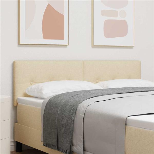 Grote foto vidaxl hoofdbord met hoofdeinde cr me 144 cm nep leer antiek en kunst stoelen en banken