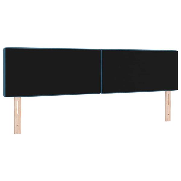 Grote foto vidaxl hoofdbord met hoofdeinde donkerblauw 180 cm nep leer antiek en kunst stoelen en banken