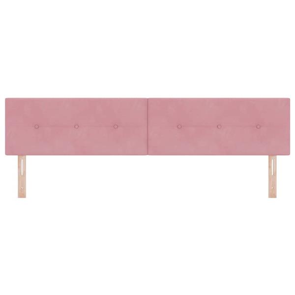 Grote foto vidaxl hoofdbord met hoofdeinde roze 200 cm nep leer antiek en kunst stoelen en banken