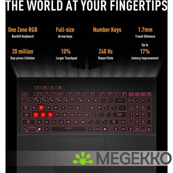 Grote foto asus tuf gaming a16 fa608uh rv020w 16 amd ryzen 7 rtx 5050 gaming laptop computers en software overige computers en software