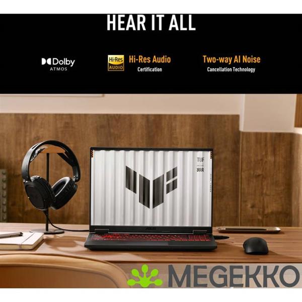 Grote foto asus tuf gaming a16 fa608uh rv020w 16 amd ryzen 7 rtx 5050 gaming laptop computers en software overige computers en software