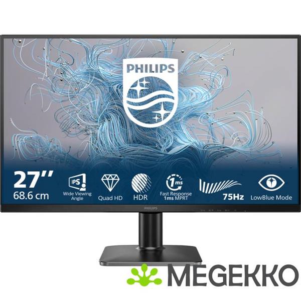 Grote foto philips 1000 series 27e2n1500l 00 27 quad hd 75hz ips monitor computers en software overige computers en software