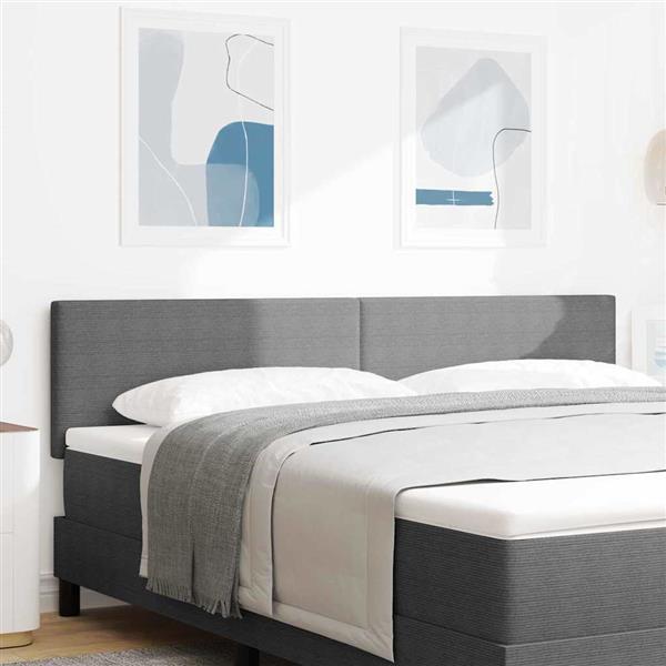 Grote foto vidaxl hoofdbord met hoofdeinde lichtgrijs 180 cm nep leer antiek en kunst stoelen en banken